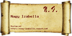 Nagy Izabella névjegykártya